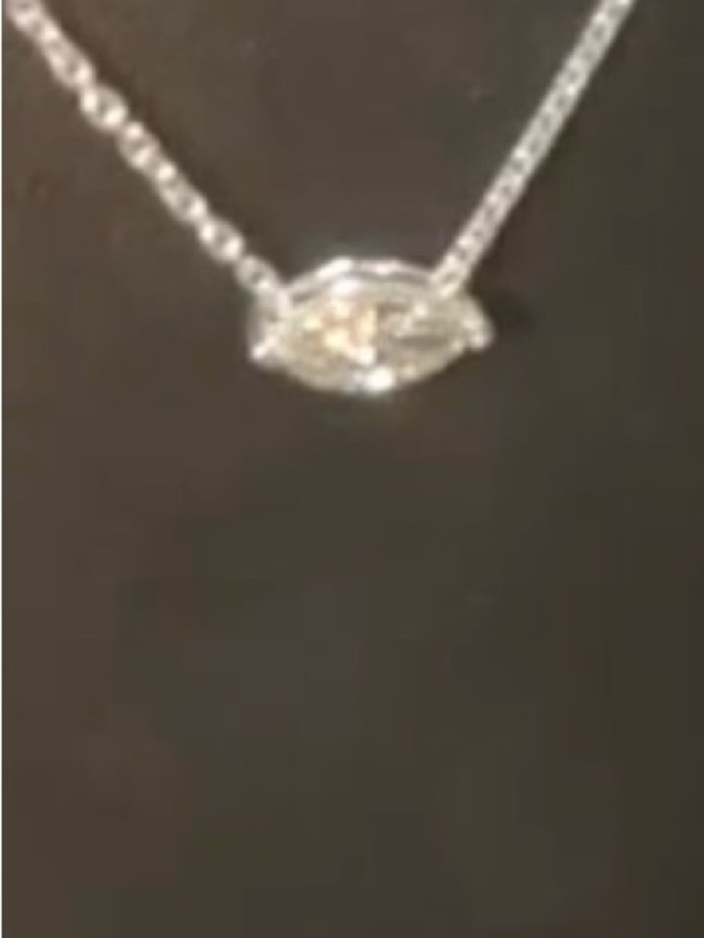 EAST WEST Marquis 1.35 carat REAL DIAMOND Pendant with accent REAL DIAMONDS